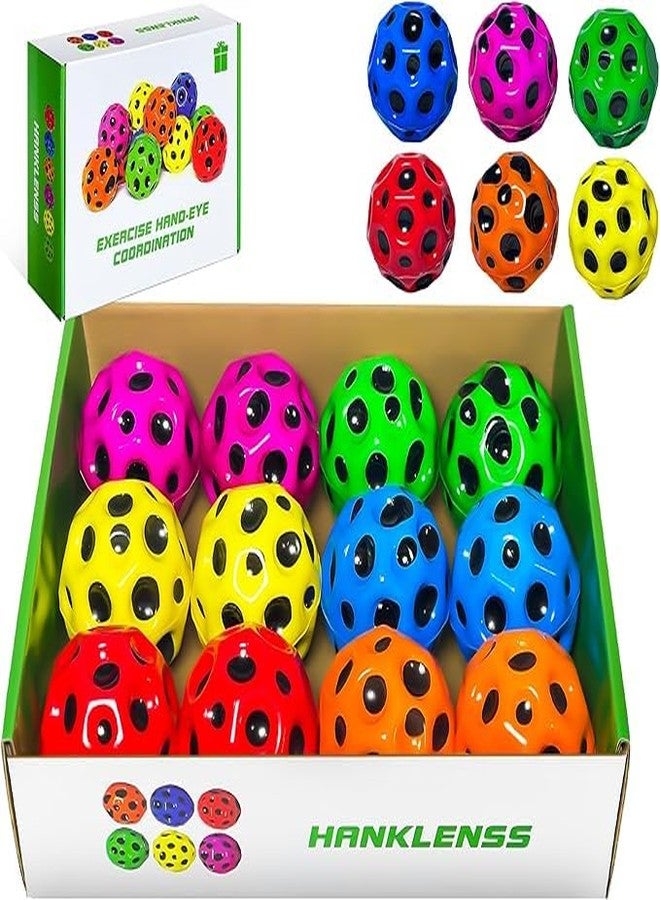 MANVI Bouncing Moon Ball for Kids, Stress Relief Jumping Ball for Birthday Gift, Bouncy Balls for Athlete Training and Sensory Play (12) - Image 1